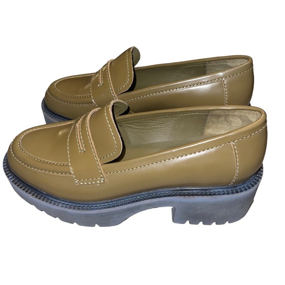 Free People Olive Green Chunky Loafers - Picture 8 of 10